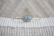 Load image into Gallery viewer, Golden Hills Turquoise Silver Cuff (Oval Stone)
