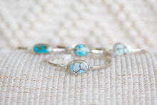 Load image into Gallery viewer, Golden Hills Turquoise Silver Cuff (Oval Stone)
