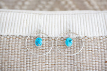 Load image into Gallery viewer, Blue Ridge Turquoise Hoop Earrings
