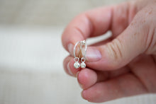 Load image into Gallery viewer, Silver Drop Mini Hoops
