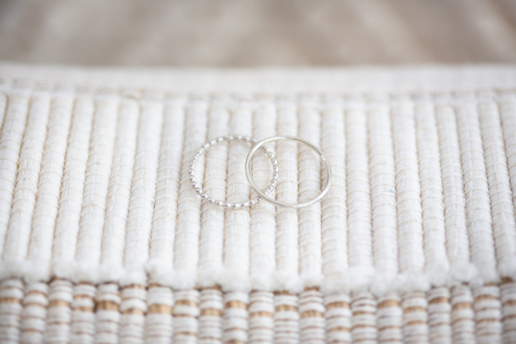 Sterling Silver Stacking Rings - Set of 2