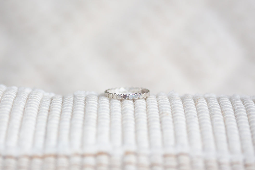 Sterling Silver Disc Stacking Ring