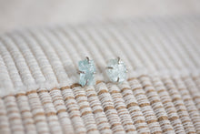 Load image into Gallery viewer, Raw Aquamarine Stud Earrings
