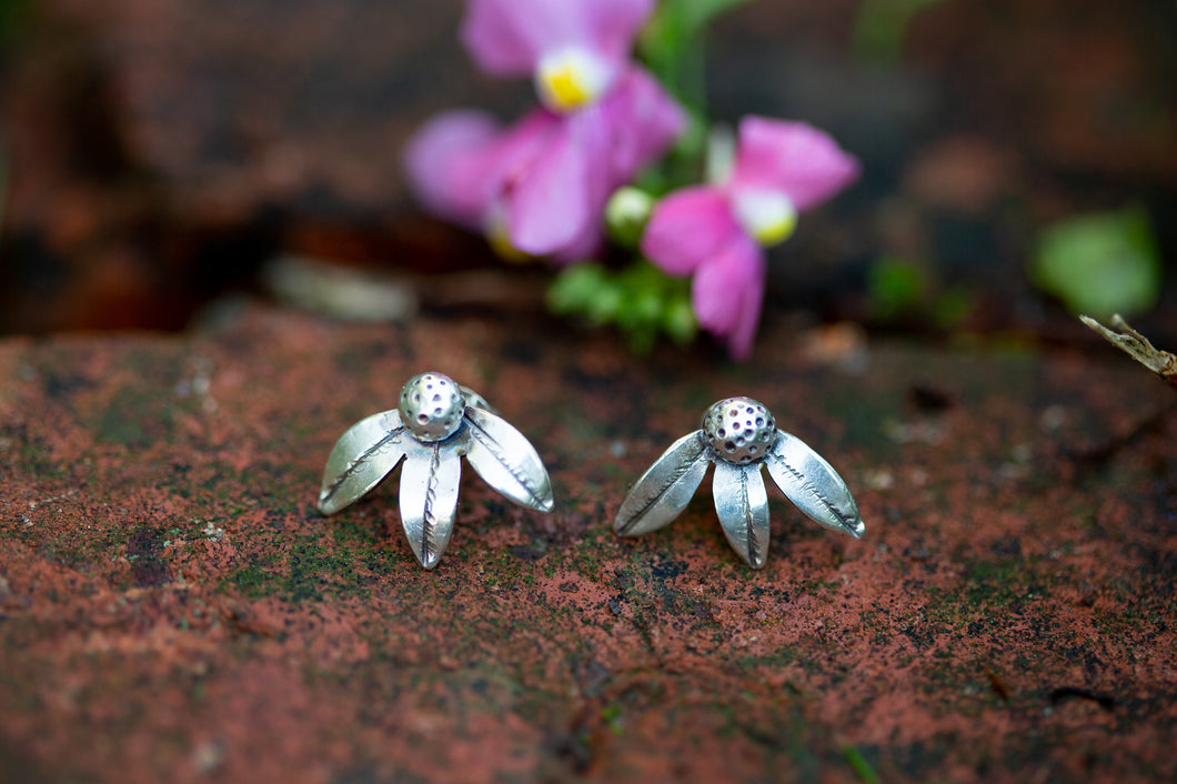 Three-Petal Flower Studs