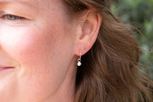 Load image into Gallery viewer, Silver Drop Mini Hoops
